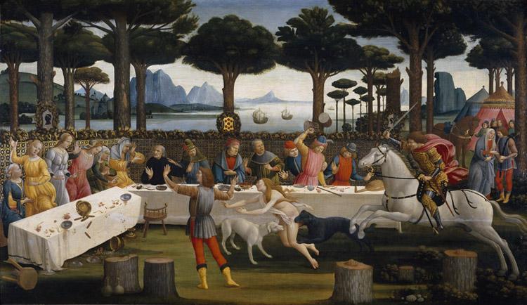Sandro Botticelli Novella di Nastagio degli Onesti (mk36) Sweden oil painting art